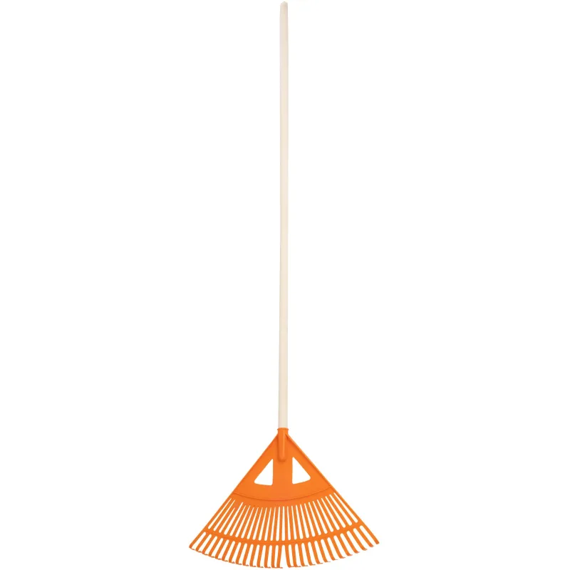 Hrable na lístie, 27-zubé, vejárové, plastové, násada 160 cm