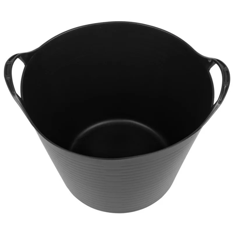 Stavebné vedro Flexi, čierne, s ušami, 27 l, 39x35,5 cm