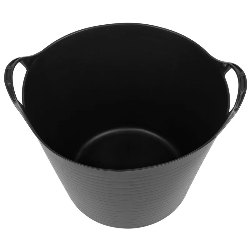 Stavebné vedro Flexi, čierne, s ušami, 27 l, 39x35,5 cm