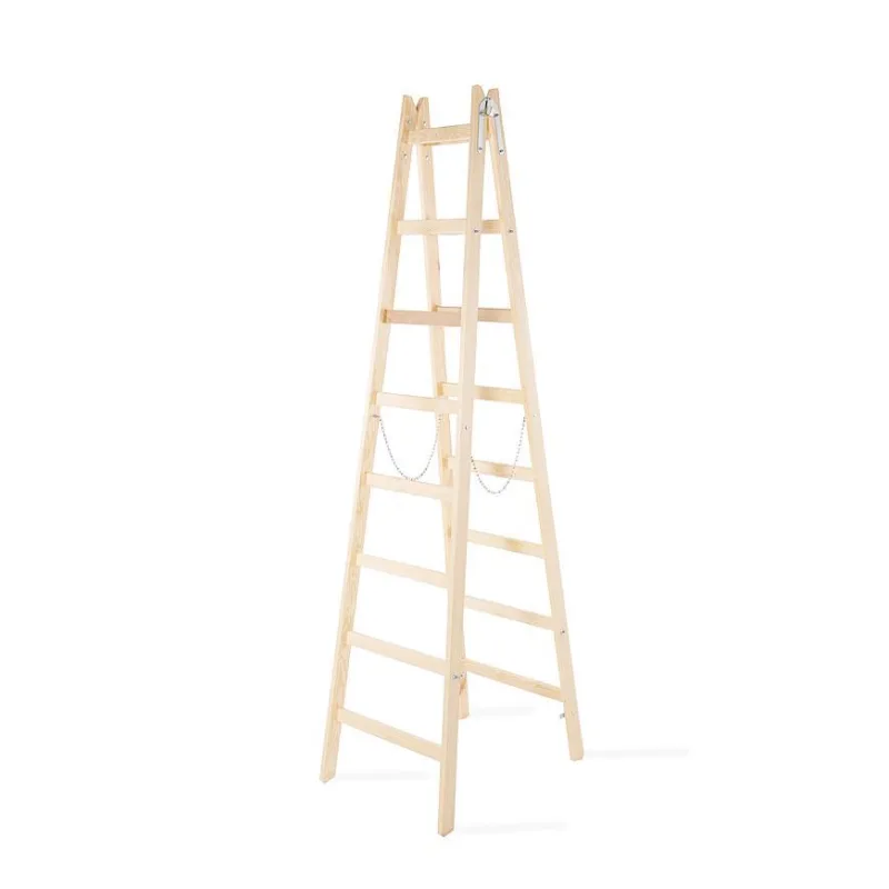 Drevený rebrík Strend Pro, 2x8 priečky, 2,56 m, 150 kg