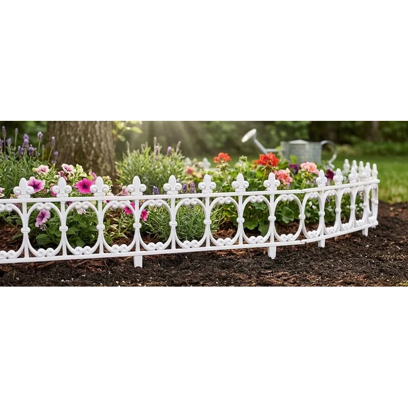 Ohrada Gardens F755, 87x34 cm, plastová, biela, 4 ks