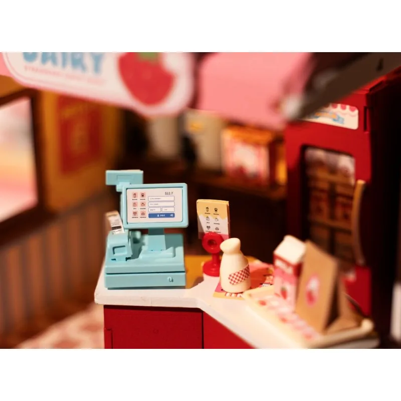 RoboTime Miniatúra domčeka Mliečny bar Strawberry