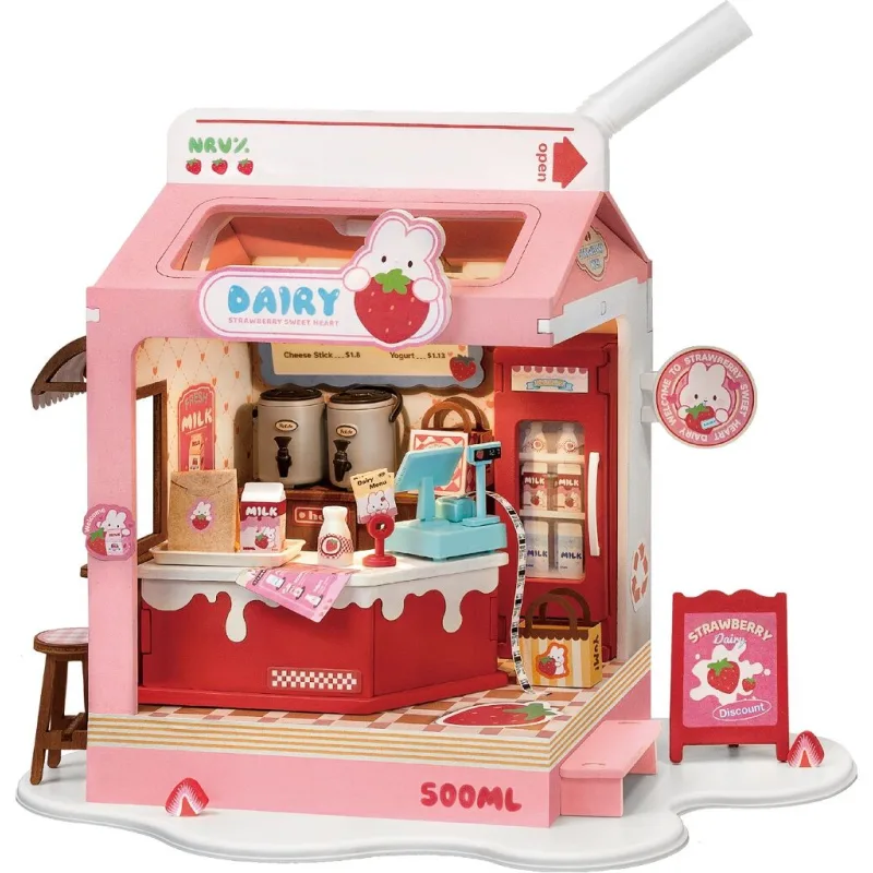 RoboTime Miniatúra domčeka Mliečny bar Strawberry