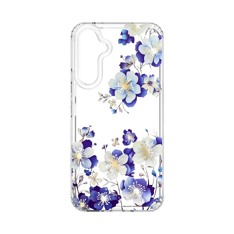 TFO Obrázkové puzdro silikónové Samsung Galaxy A54 5G Modré kvety