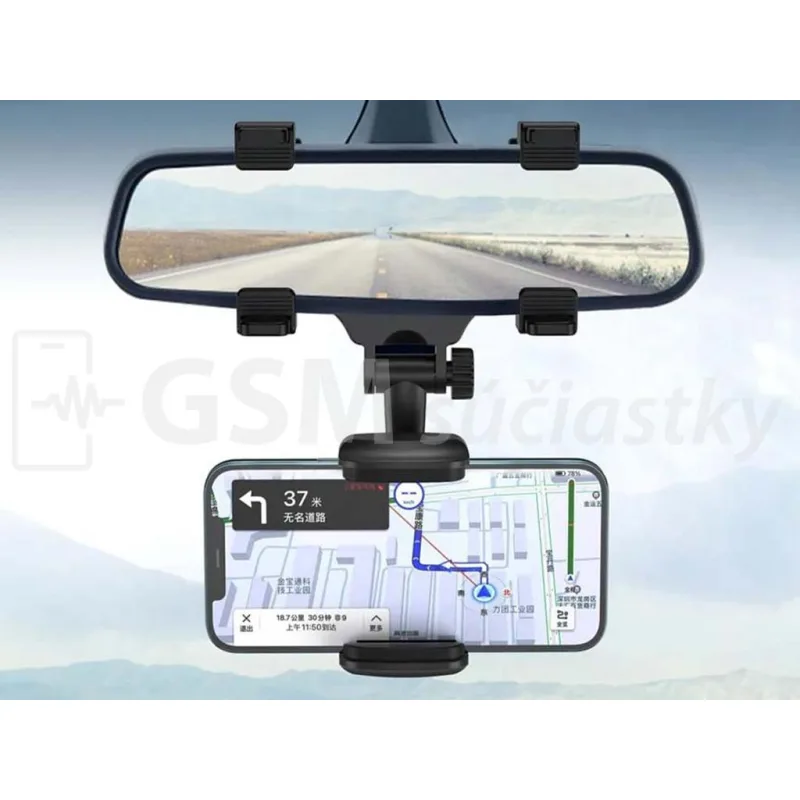 Držiak na mobil do mriežky ventilátora (šírka 90mm) Farba: Čierna