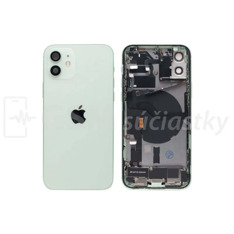 iPhone 12 - Zadný Housing s Malými Dielmi - Zelený