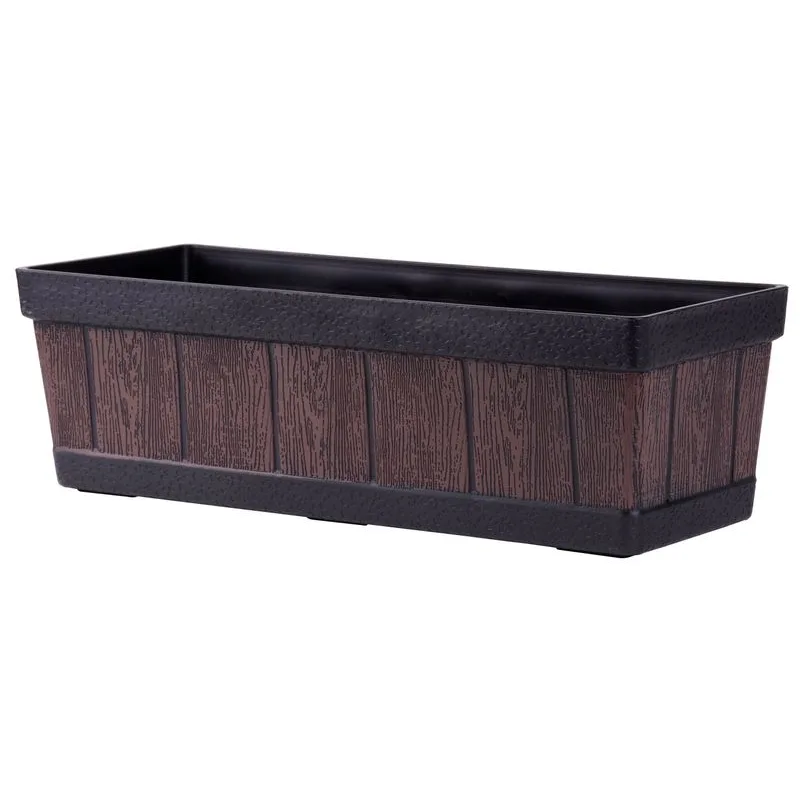 Kvetináč Woodeff, 15x47x17 cm, teak, efekt dreva