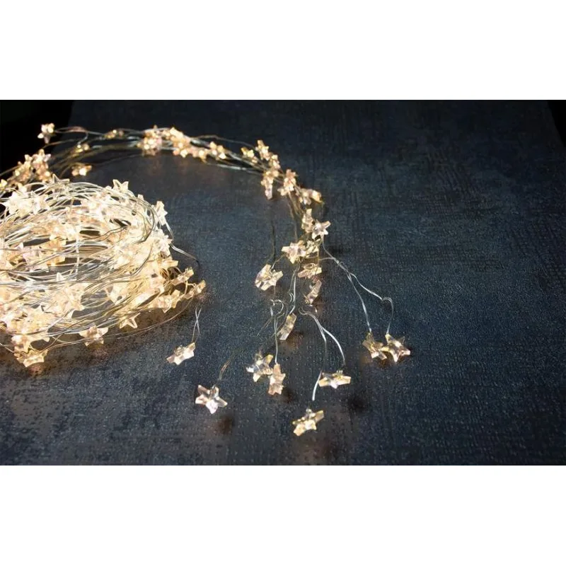 Vianočné osvetlenie reťaz Twisted Stars, 180 LED, teplá biela, 2 m x 9 reťazcov