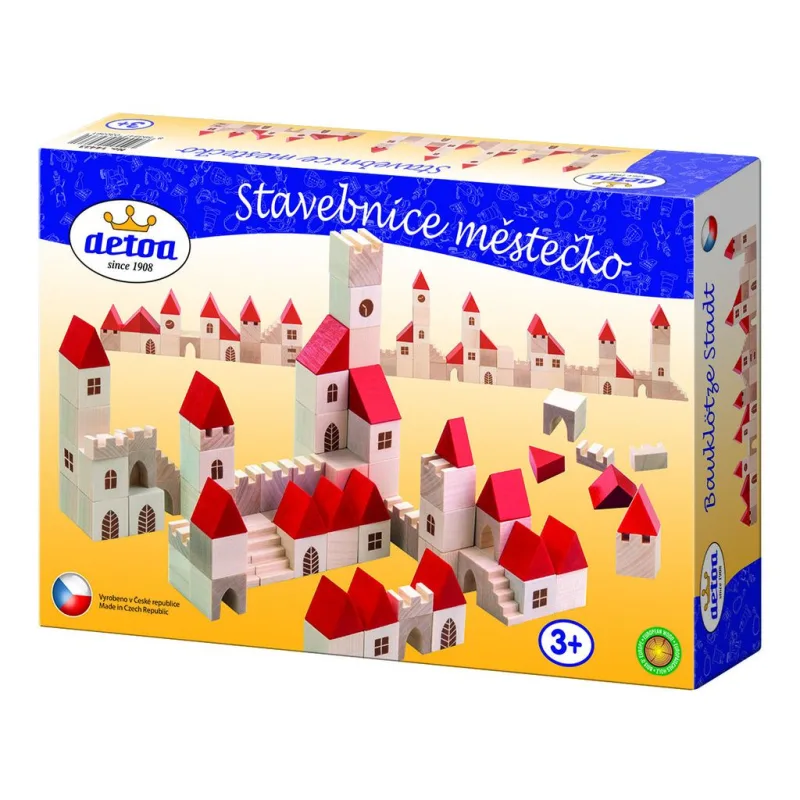 Detoa Drevená stavebnica Mestečko