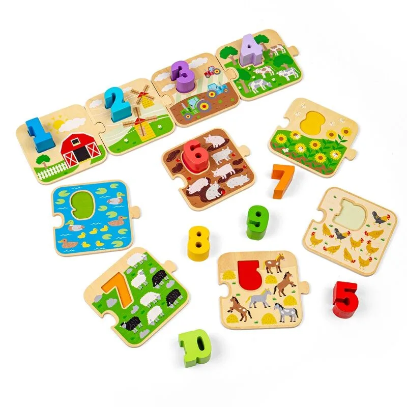 Puzzle s obrázkami a číslami