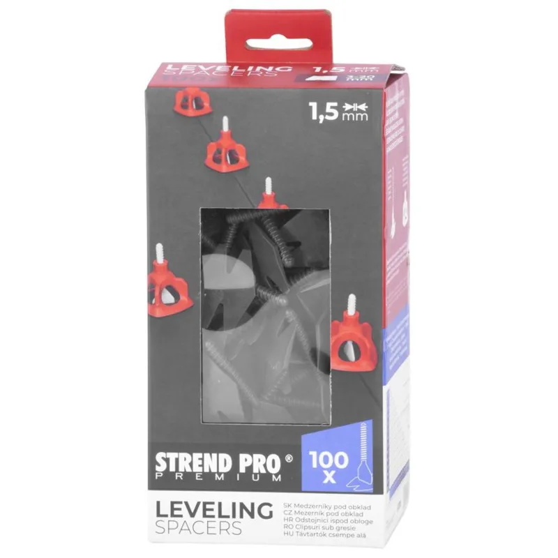 Medzerník LS122, nivelačný, 1.5 mm, 100 ks, sivý