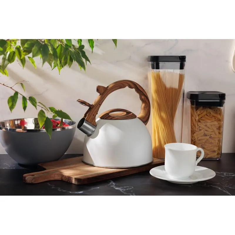 Pískací čajník MagicHome, biely, 2500 ml