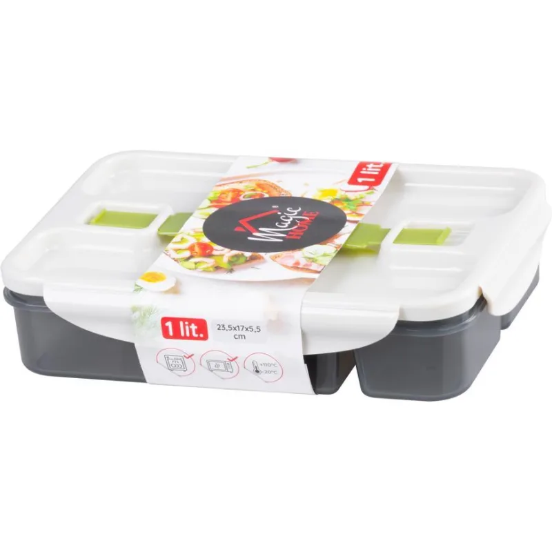 Obedár MagicHome, 1 l, hranatý, s priehradkami