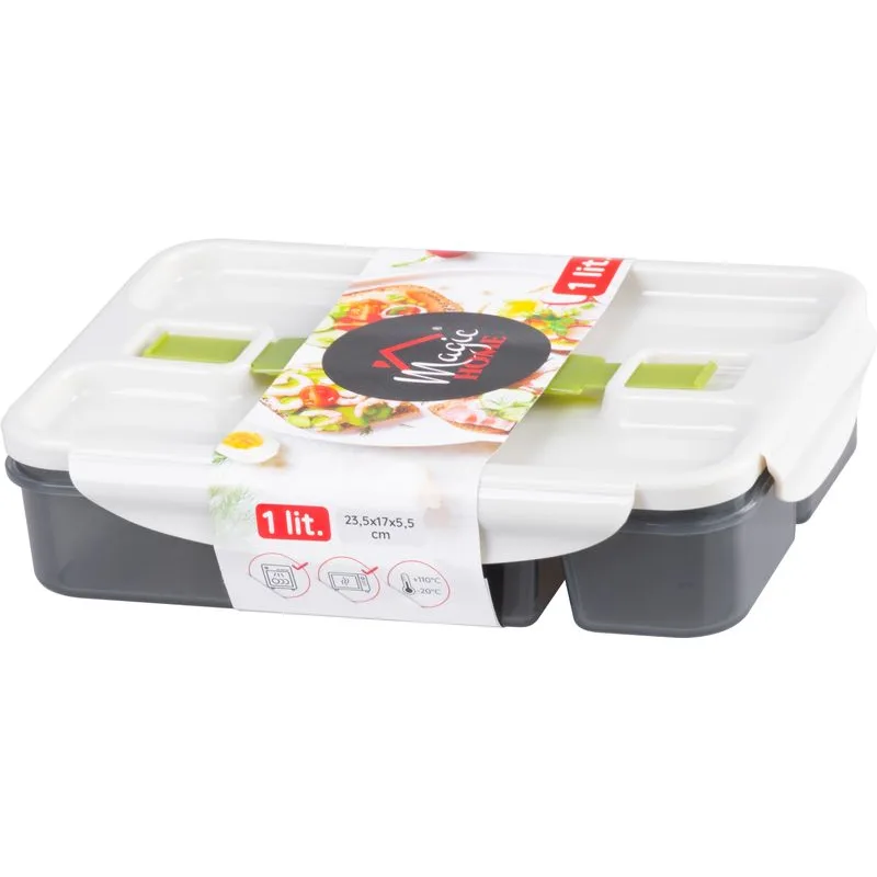 Obedár MagicHome, 1 l, hranatý, s priehradkami