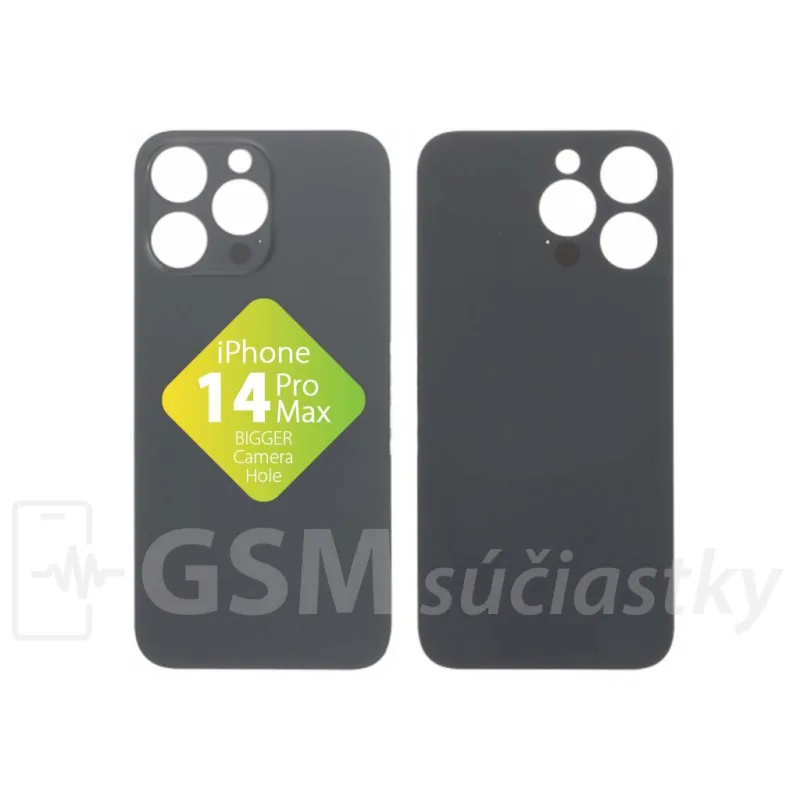 iPhone 14 Pro Max - Zadné sklo housingu Space Black