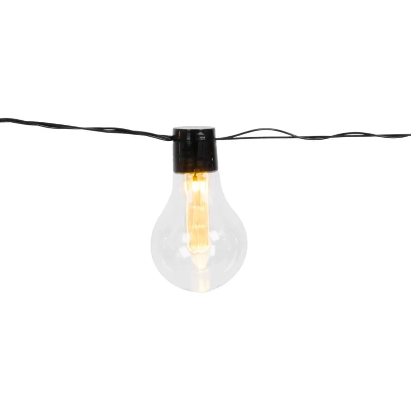 Solárna reťaz zo žiaroviek – 10x LED, 2,7+3 m