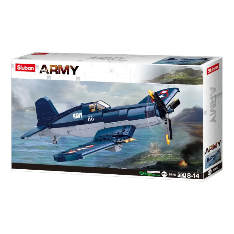 Sluban WWII M38-B1109 Americké stíhacie lietadlo F4U Corsair
