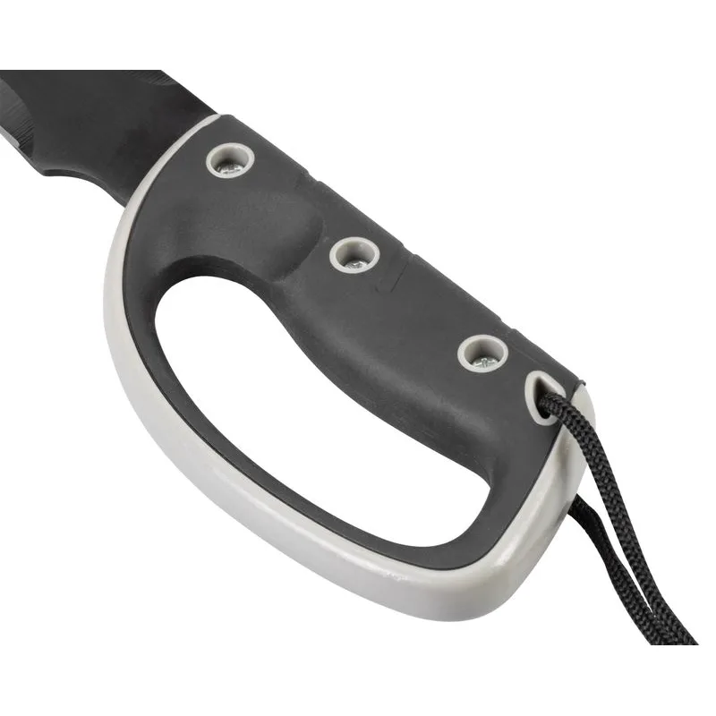 Mačeta Tactical, s puzdrom, pílkou, ochranou ruky, čierna, 61 cm