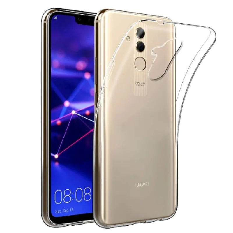 Transparentné Puzdro priesvitné silikónové Huawei Mate 20 Lite Farba: Priesvitné 6031