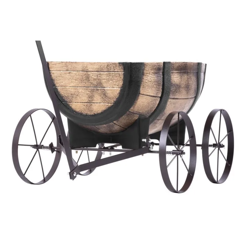 Kvetináč GDA Woodeff 817 – whiskey barel wagon, 41,5x29x19 cm
