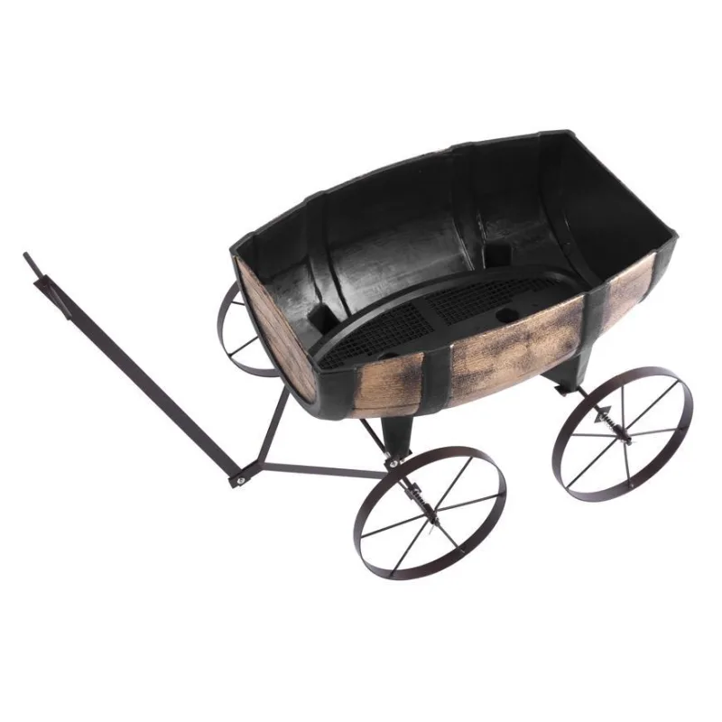Kvetináč GDA Woodeff 817 – whiskey barel wagon, 41,5x29x19 cm
