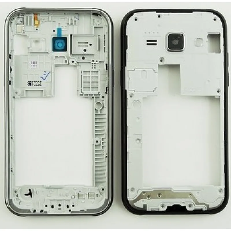 Kryt Samsung Galaxy J1, J1 Duos - J100 stredový + sklíčko kamery Farba: Čierna - stredový rám