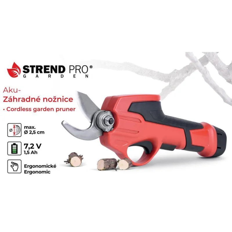 Strend Pro Garden 1,5 Ah, 7,2 V Akumulátorové nožnice na konáre