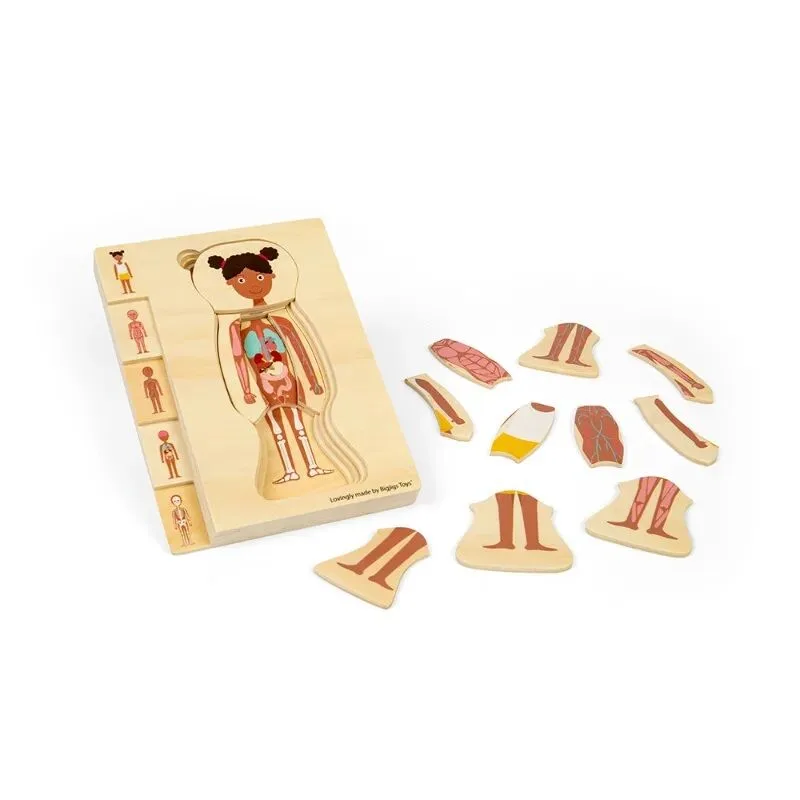 Drevené puzzle Anatómia dievča