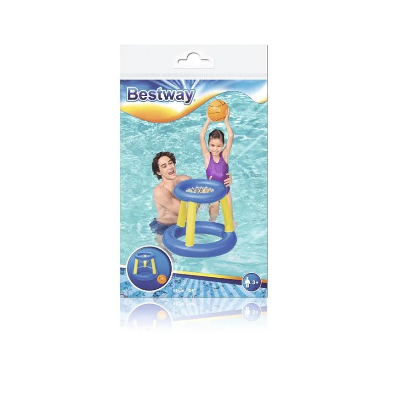 Bestway 52418 Hračka Splash 'N' Hoop, 61x61 cm, nafukovacia + lopta