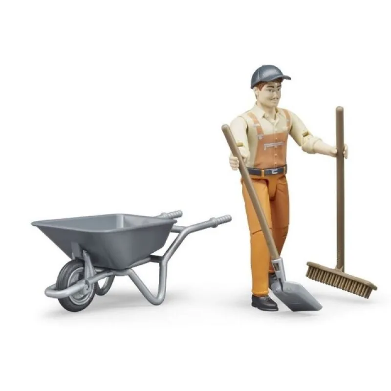 Bruder 62130 BWORLD Set komunál s figúrkou