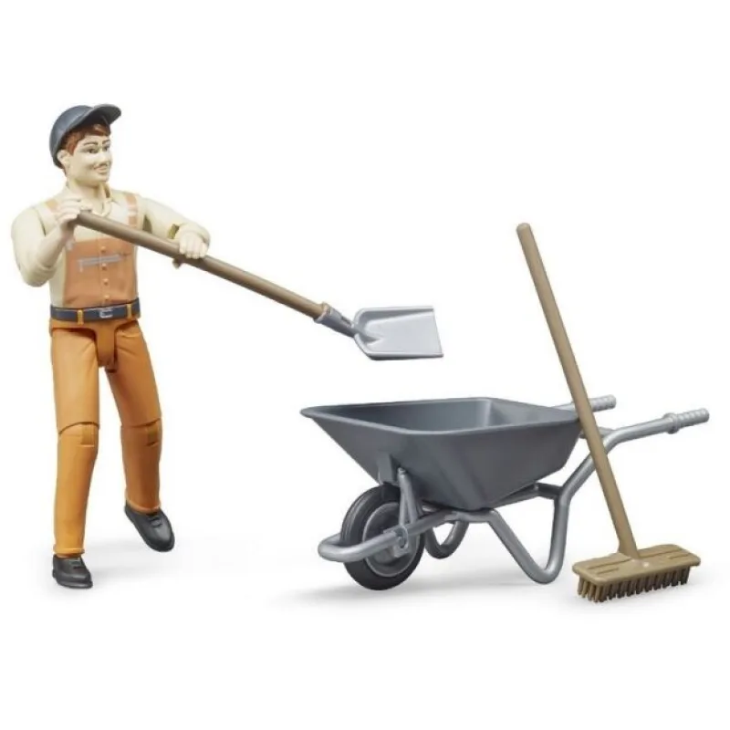 Bruder 62130 BWORLD Set komunál s figúrkou