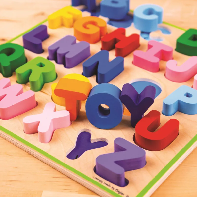 Bigjigs Toys Vkladacie puzzle Abeceda veľké písmená