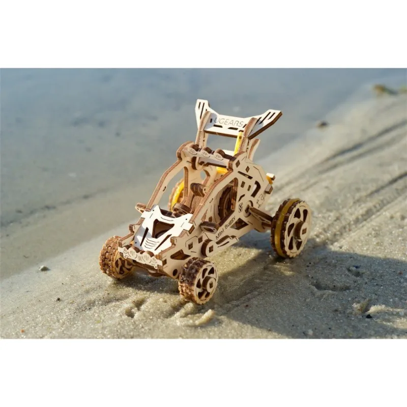 Ugears 3D mechanické puzzle - Mini bugina 80 ks