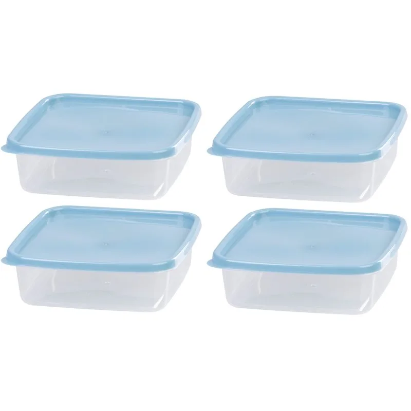Dózy na potraviny MagicHome Lunchbox, 1 l, sada 4 ks, štvorcová