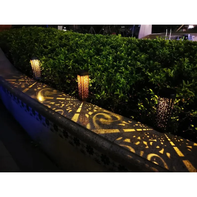 Solárna lampa Kang 31 cm – 3 ks, teplá biela LED