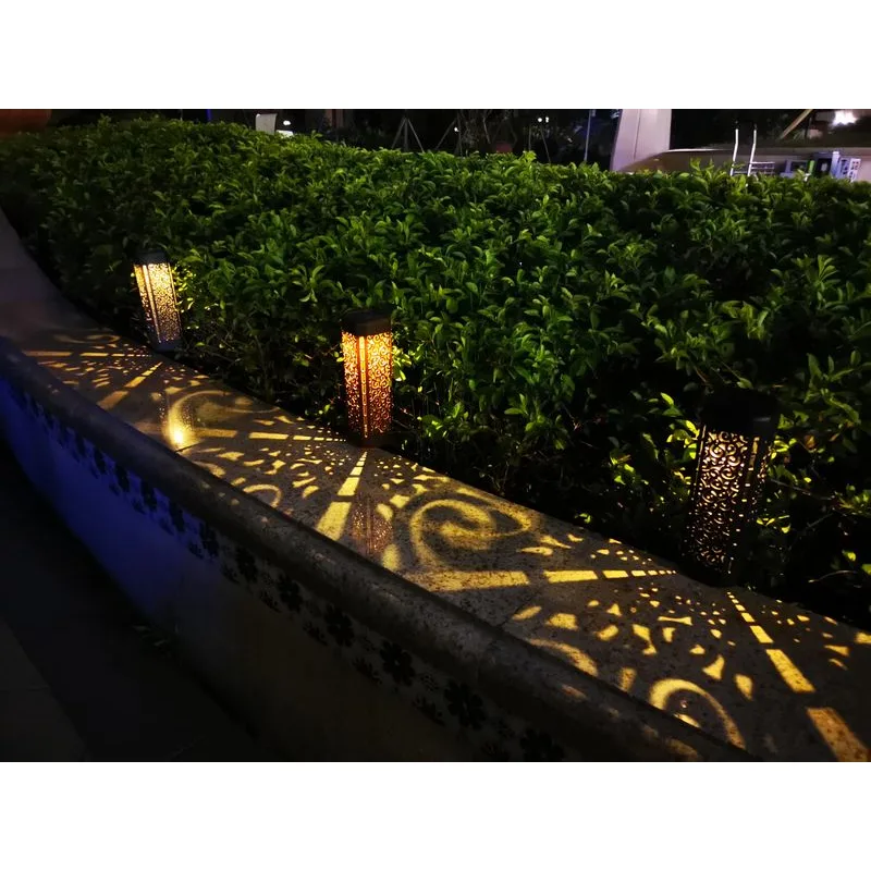Solárna lampa Kang 31 cm – 3 ks, teplá biela LED