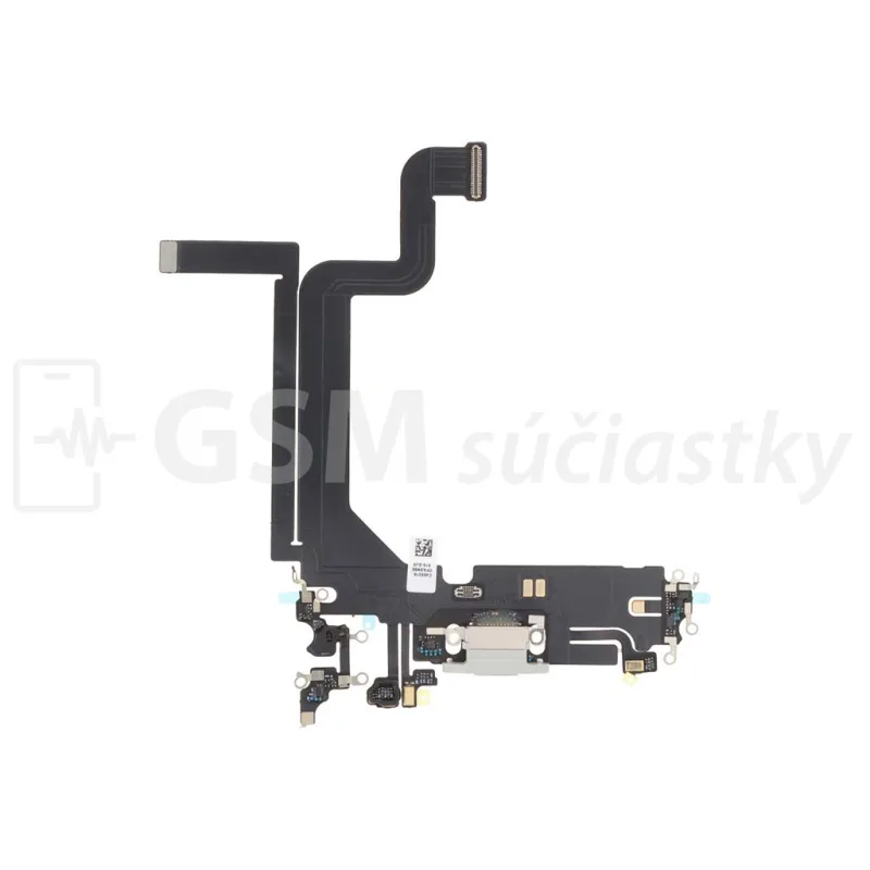 Flex kábel nabíjania iPhone 14 Pro Max - nabíjací konektor, mikrofón Farba: Čierna