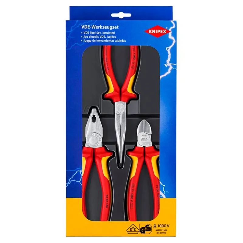 Sada klieští KNIPEX 00 20 12 – 3-dielna, VDE