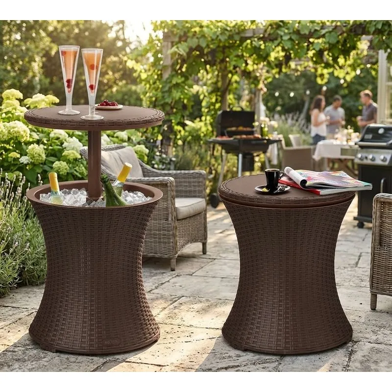 Bar Keter COOL BAR RATTAN, hnedý, multifunkčný záhradný stôl
