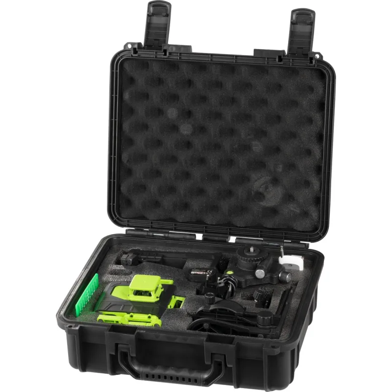 Laser Strend Pro Industrial 4 X 3D, zelený, v kufriku, s príslušenstvom, diaľkový ovládač