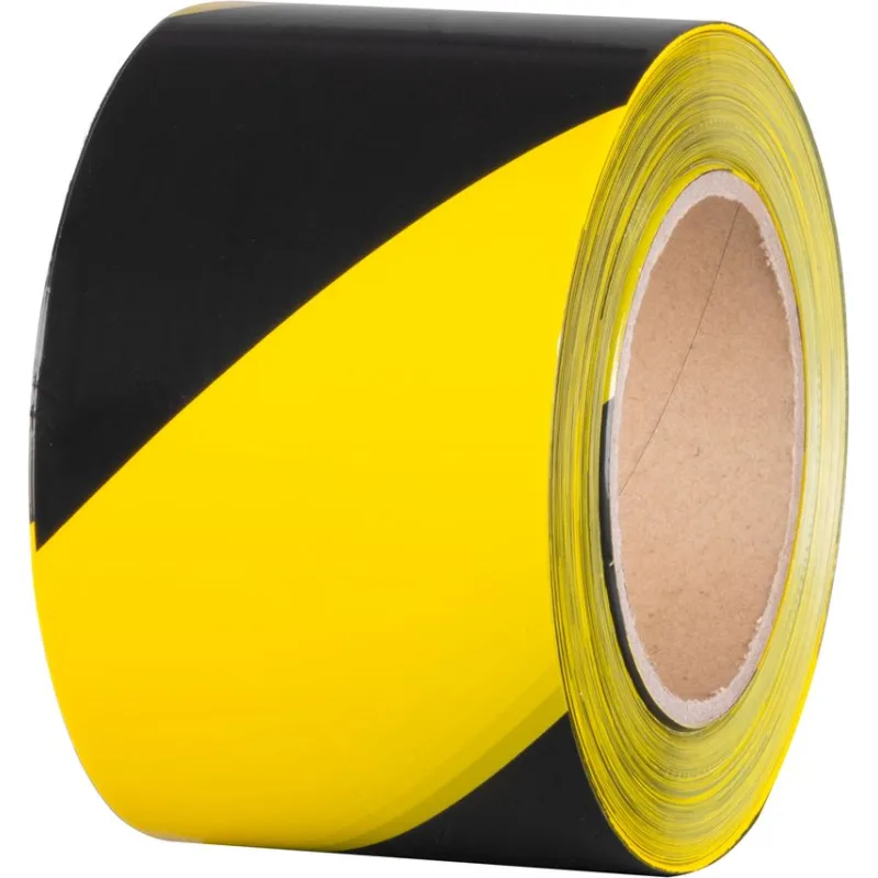 Výstražná páska 80 mm x 250 m, žltá/čierna, bezpečnostná