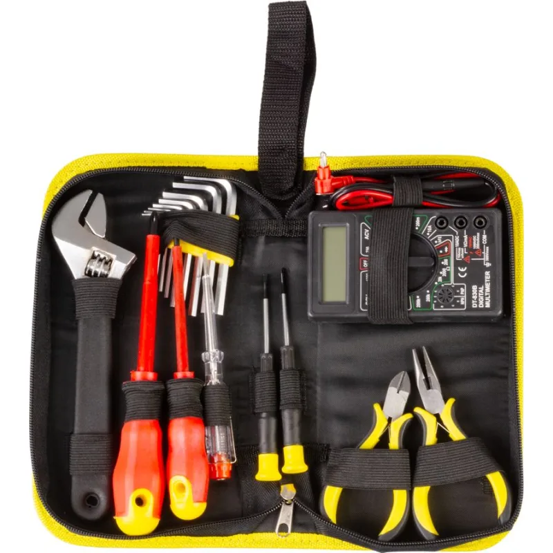 Sada náradia Strend Pro CMT-05.0215, 15 dielna, elektrikárska + multimeter, v brašni