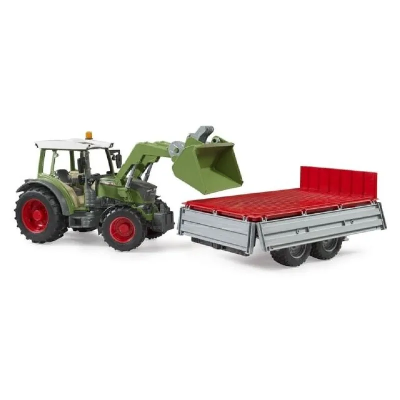 Bruder 2182 Traktor Fendt Vario 211 s čelným nakladačom a sklápacím prívesom