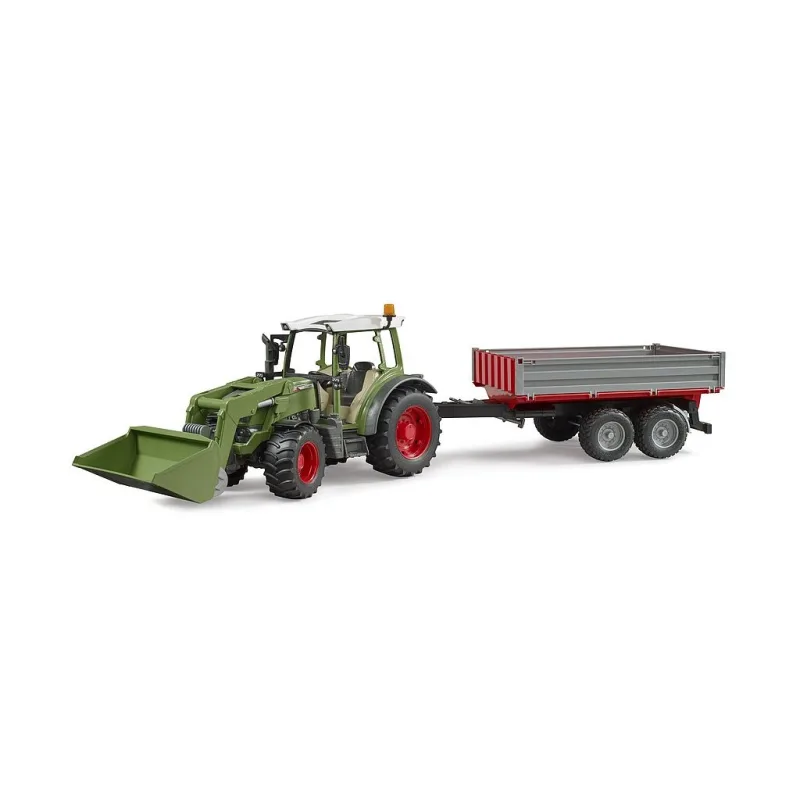 Bruder 2182 Traktor Fendt Vario 211 s čelným nakladačom a sklápacím prívesom