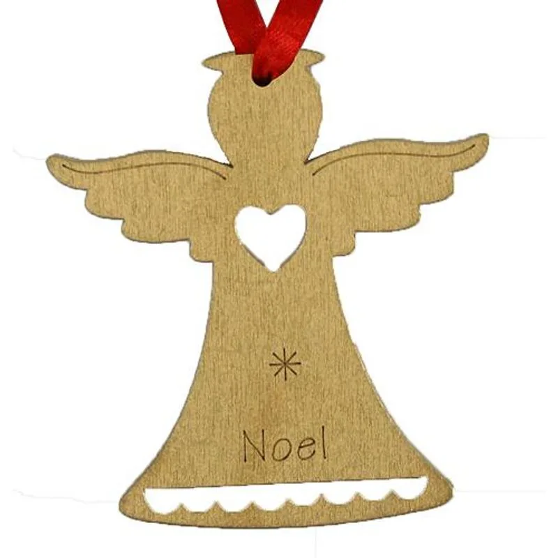 Vianočné ozdoby na stromček Anjel NOEL, závesná, zlatá, balenie 5 ks