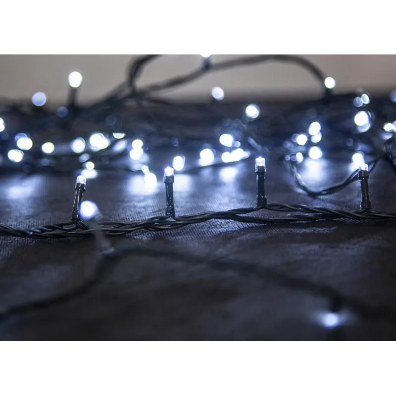 Vianočné osvetlenie reťaz Serpens, 100 LED, studená biela, 10 m, exteriér