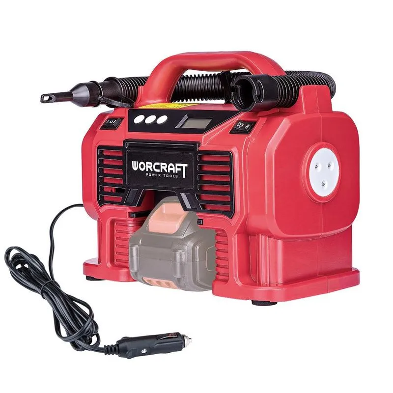 Kompresor Worcraft CAC-S20Li, 20V, 160 Psi, 11 Bar, LED svetlo, autozásuvka
