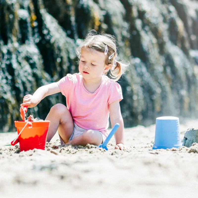 Bigjigs Toys Silikónové vedierko svetlomodré Powder