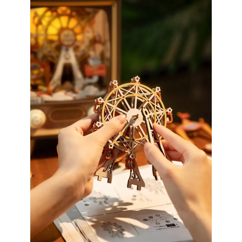 RoboTime 3D Drevené puzzle Karneval pri západe slnka