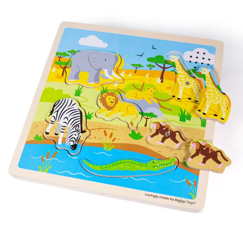 Bigjigs Toys Vkladačka so zvukom Safari